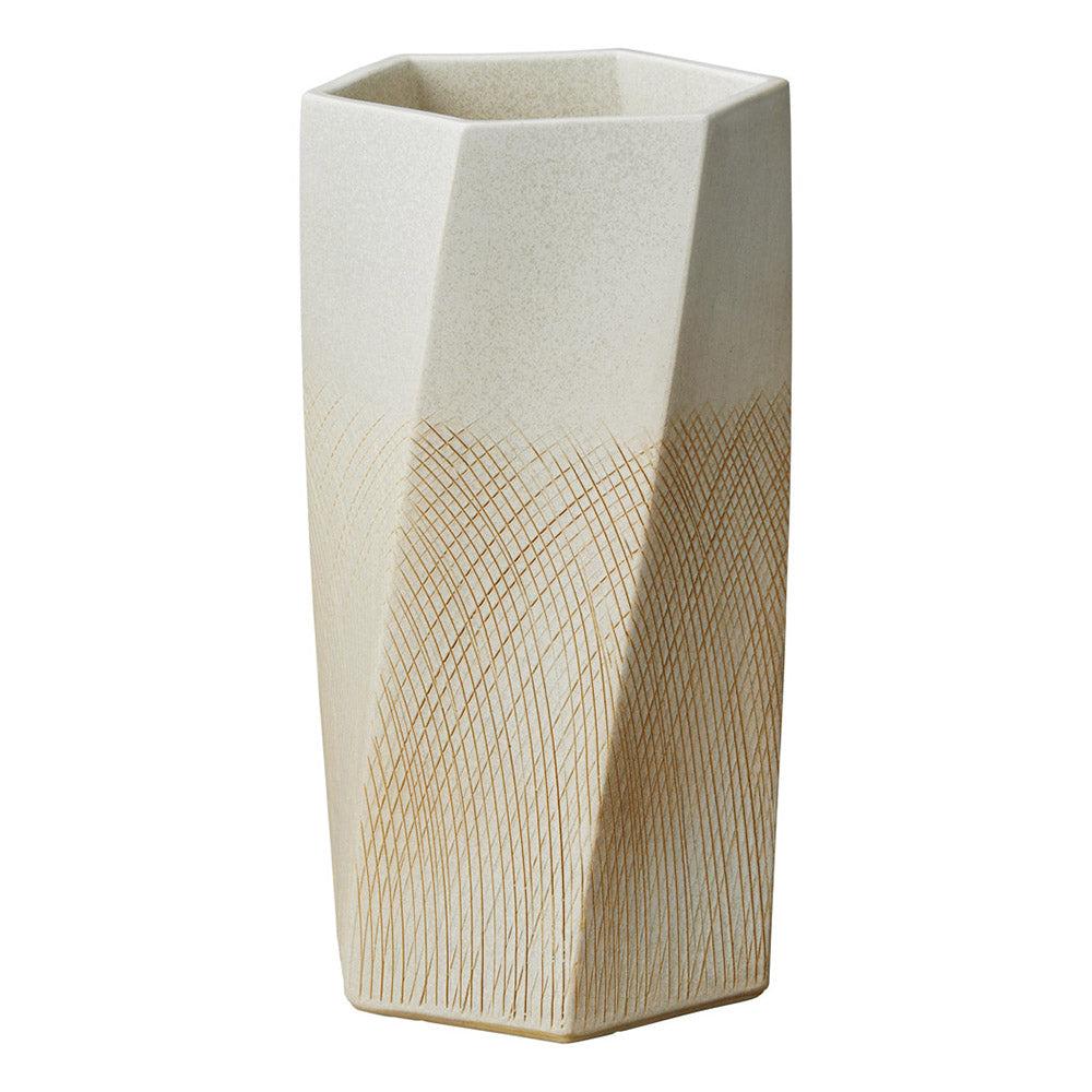 櫛目ひねり 六角 白 傘立