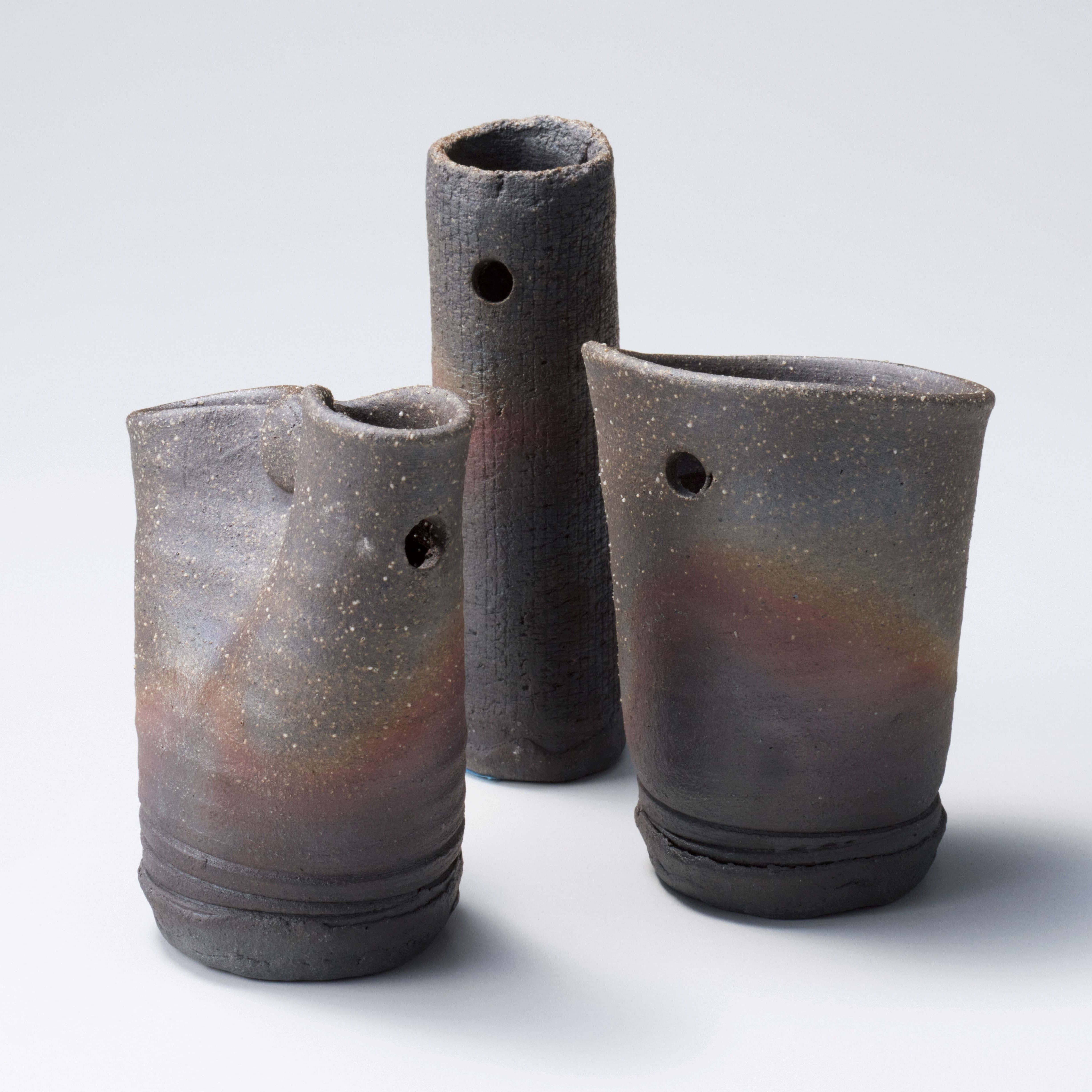 炭窯変 筒 ミニ花瓶 – 丸伊製陶株式会社