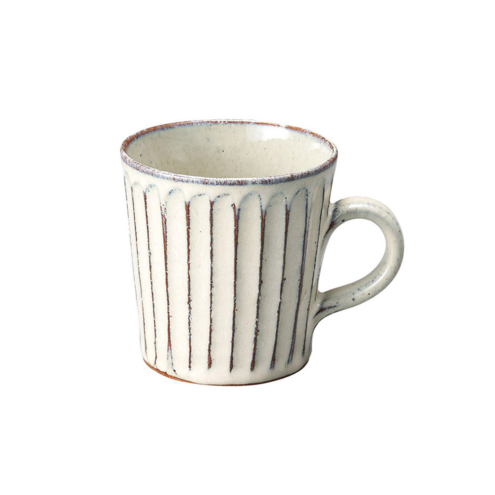 白釉彫 マグカップ