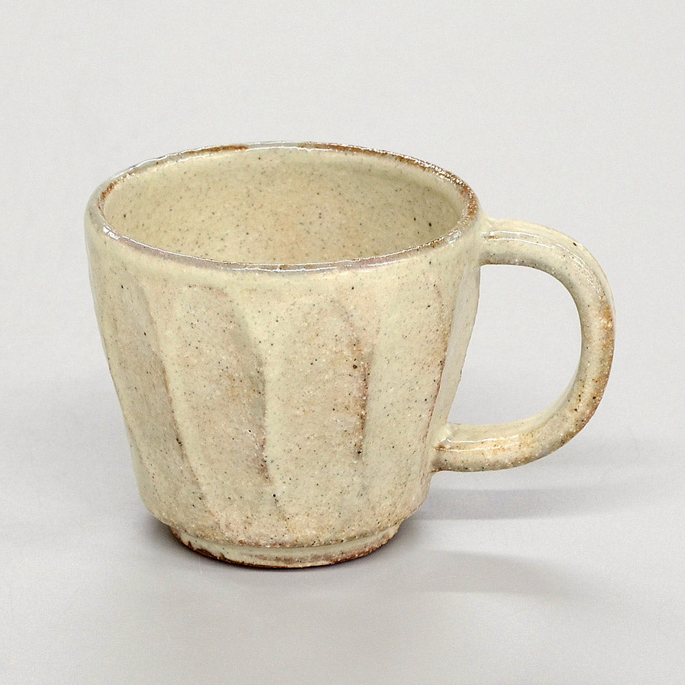 花灰釉シノギ マグカップ