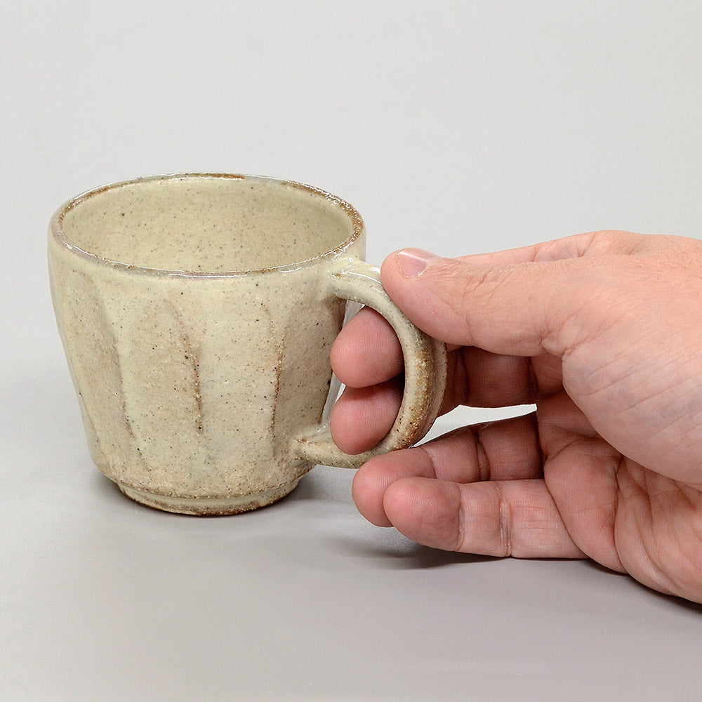 花灰釉シノギ マグカップ
