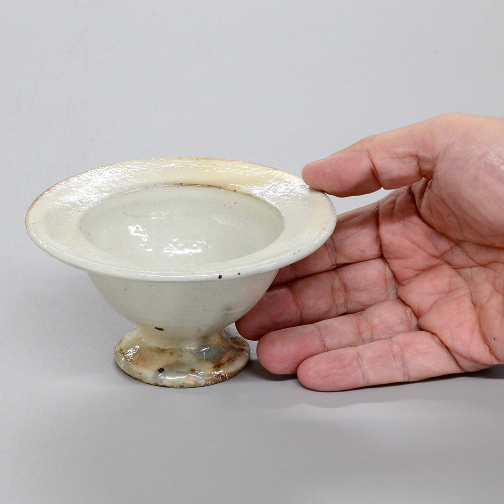 粉引窯変 4寸 リム高台小鉢