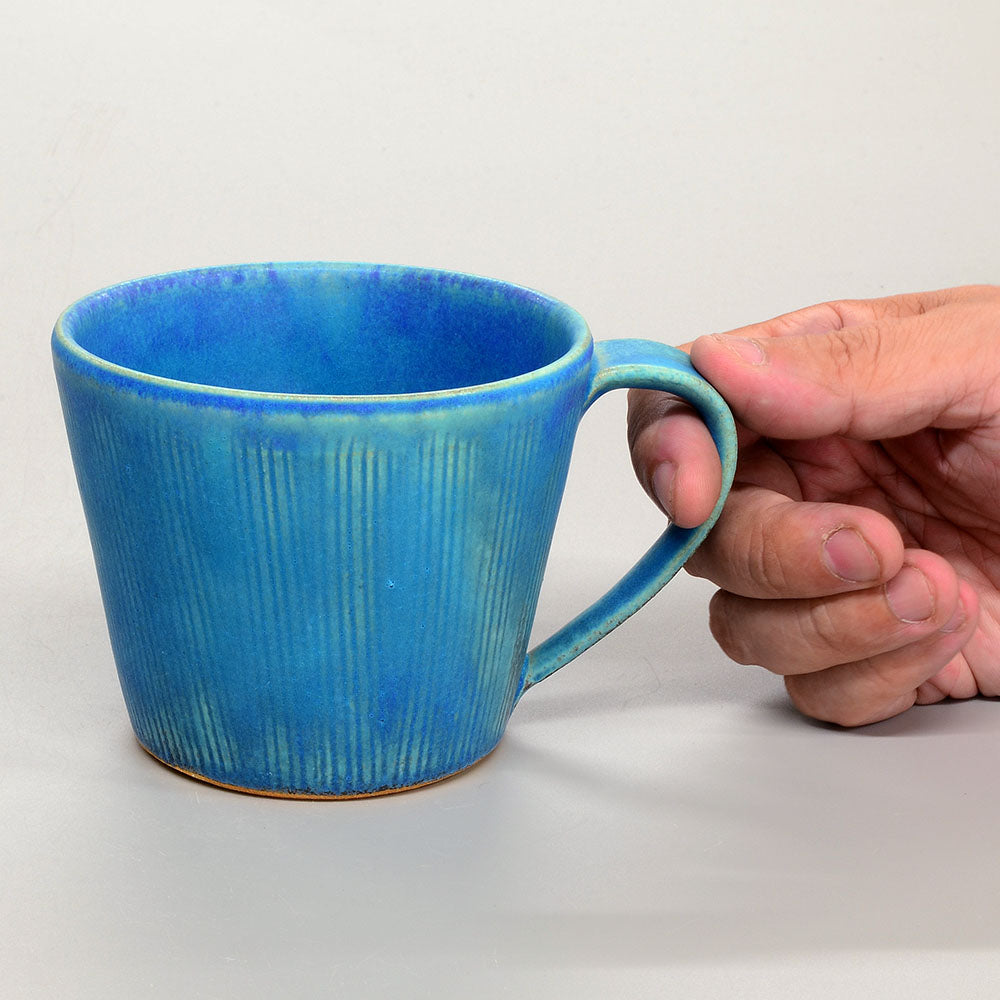 青彩くし目 マグカップ – 丸伊製陶株式会社