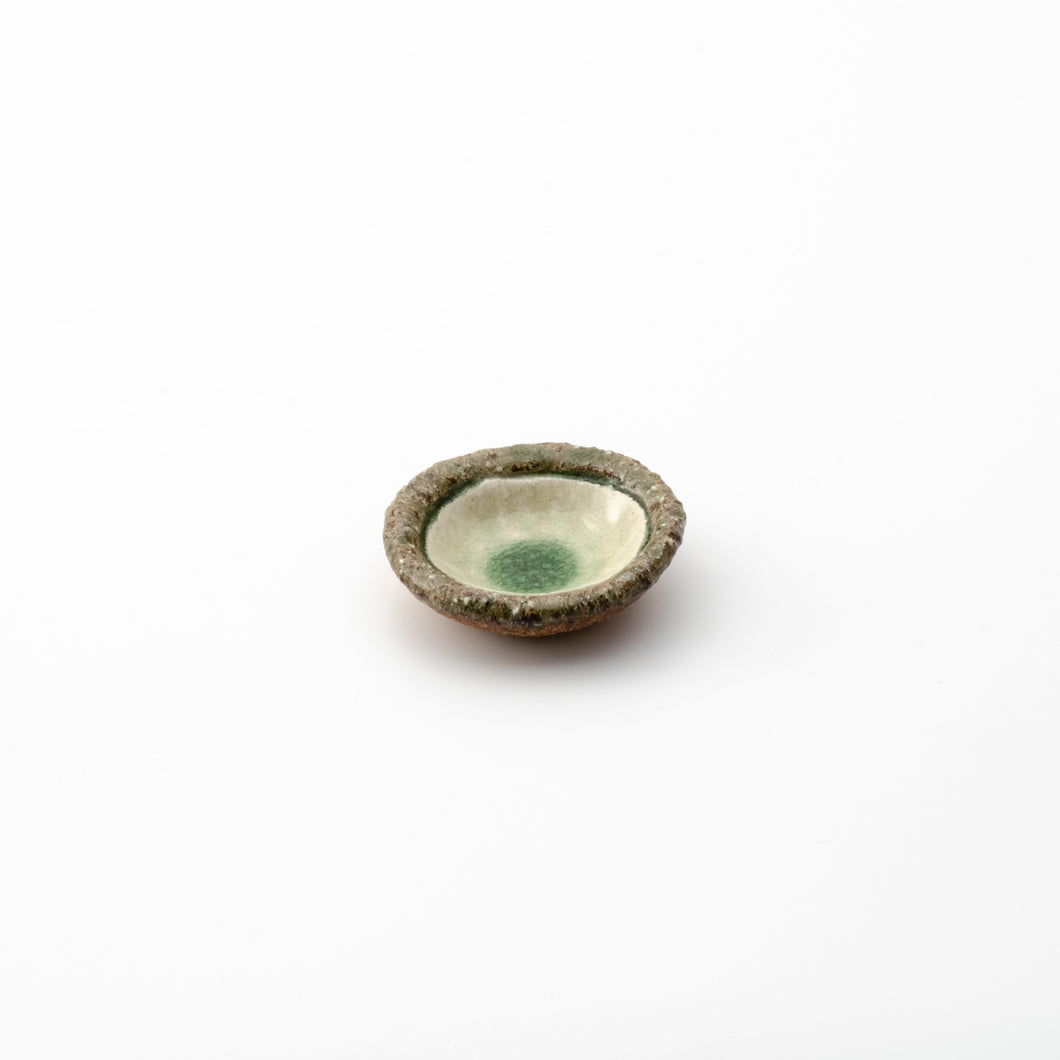 緑流釉 豆皿