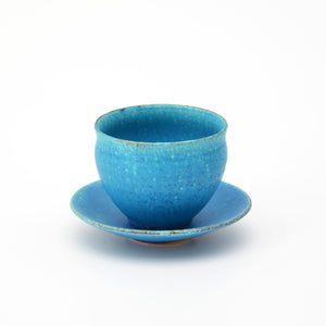 青彩釉 ゆったり碗皿