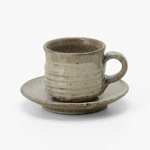 灰刷毛 コーヒー碗皿