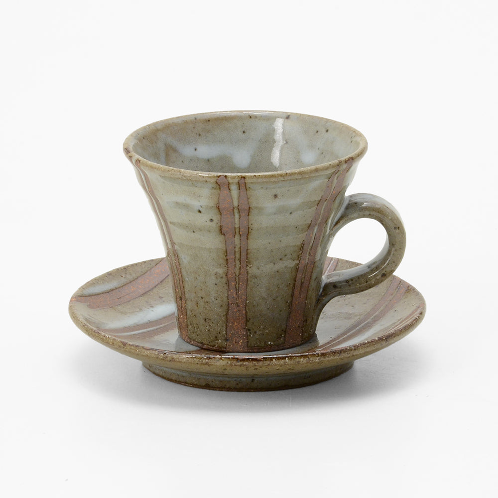 白萩立線 コーヒー碗皿