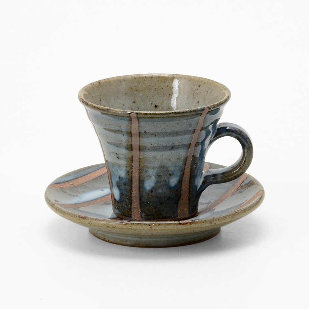 青萩立線 コーヒー碗皿