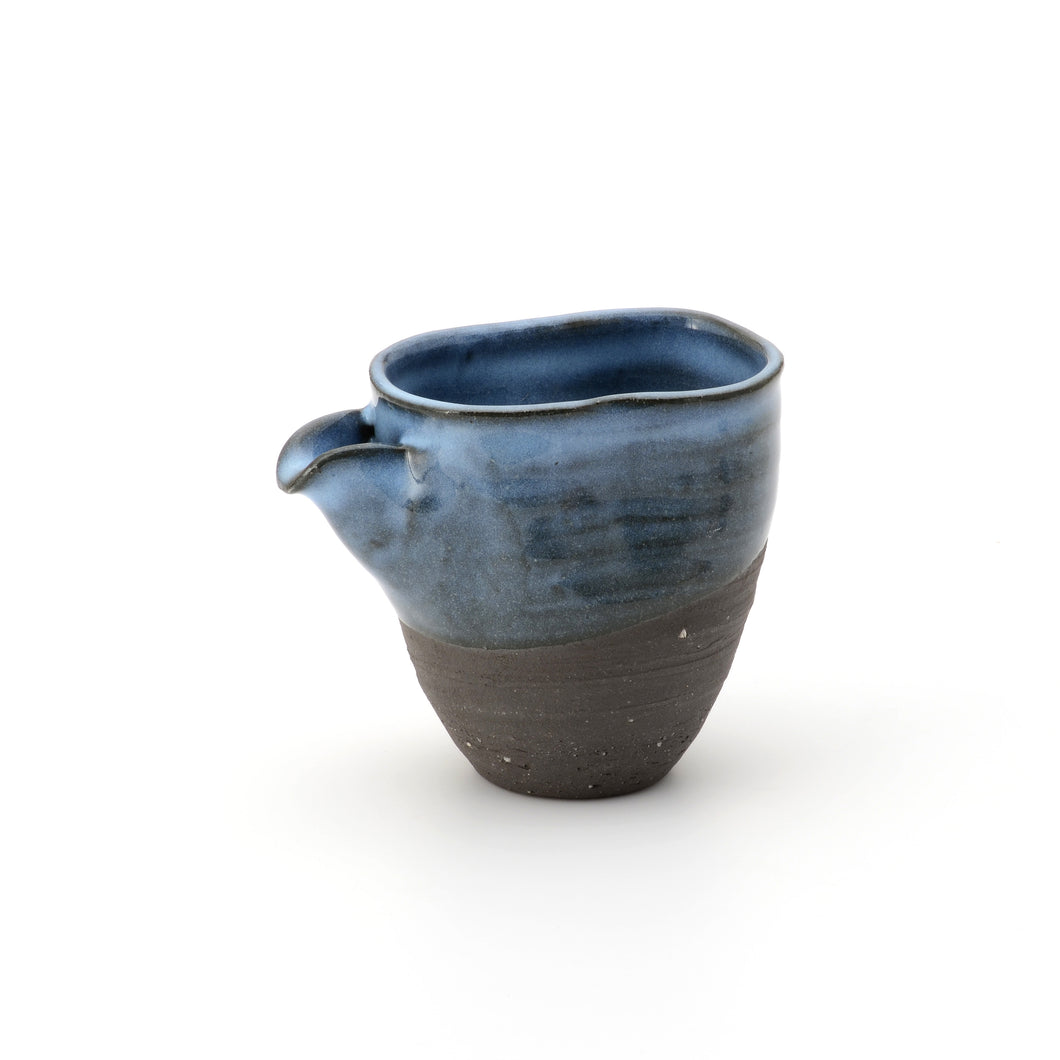 紺碧 ぐい呑、片口注器
