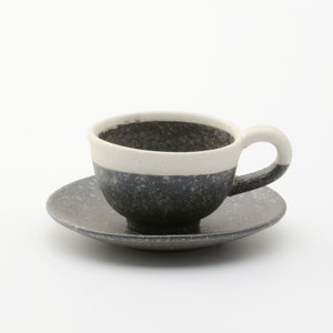 白線いぶし コーヒー碗皿
