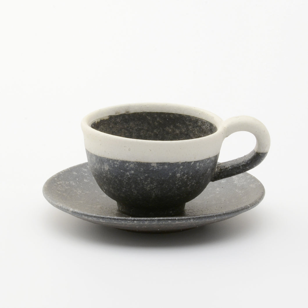 白線いぶし コーヒー碗皿